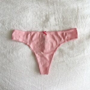 NWT Aerie Pink Cotton Thong